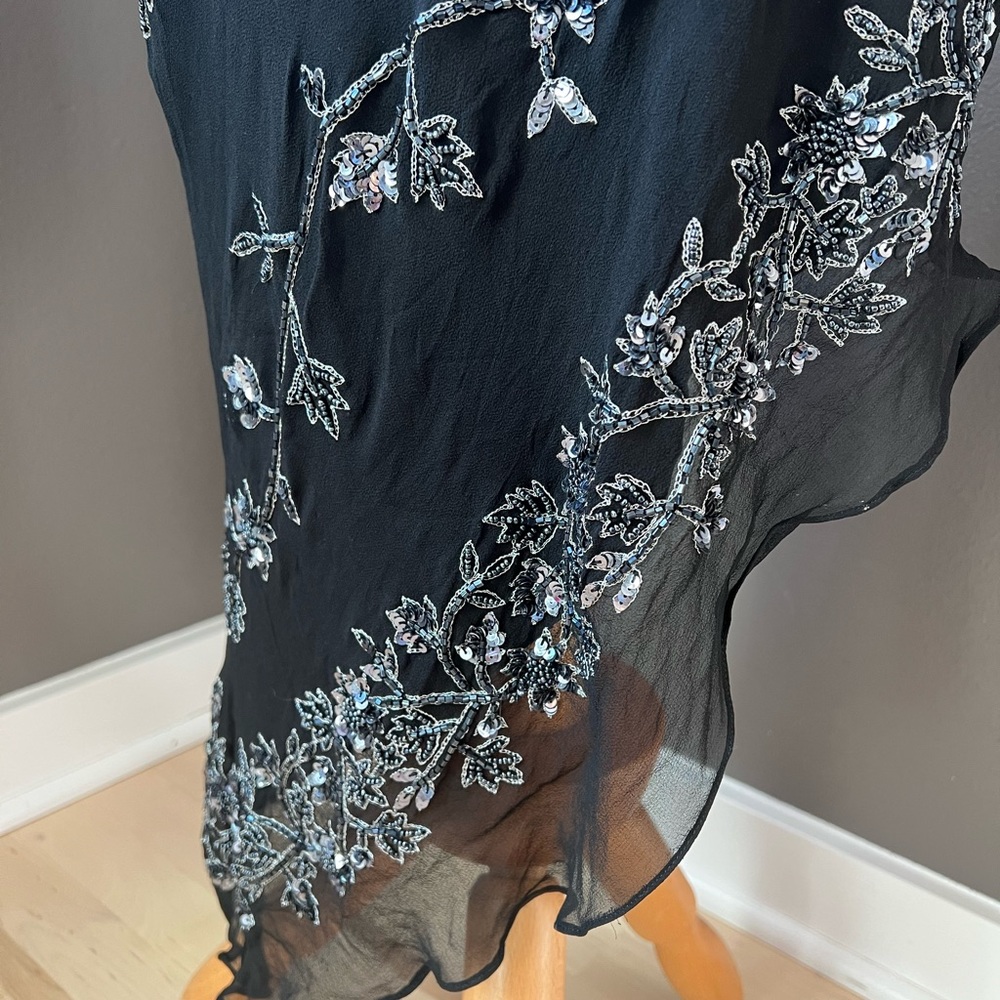 Scala Sequins One Shoulder Asymmetrical Dress - image 5